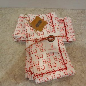 NWT-Mud Pie Holiday Cloth Napkins-Set of Four